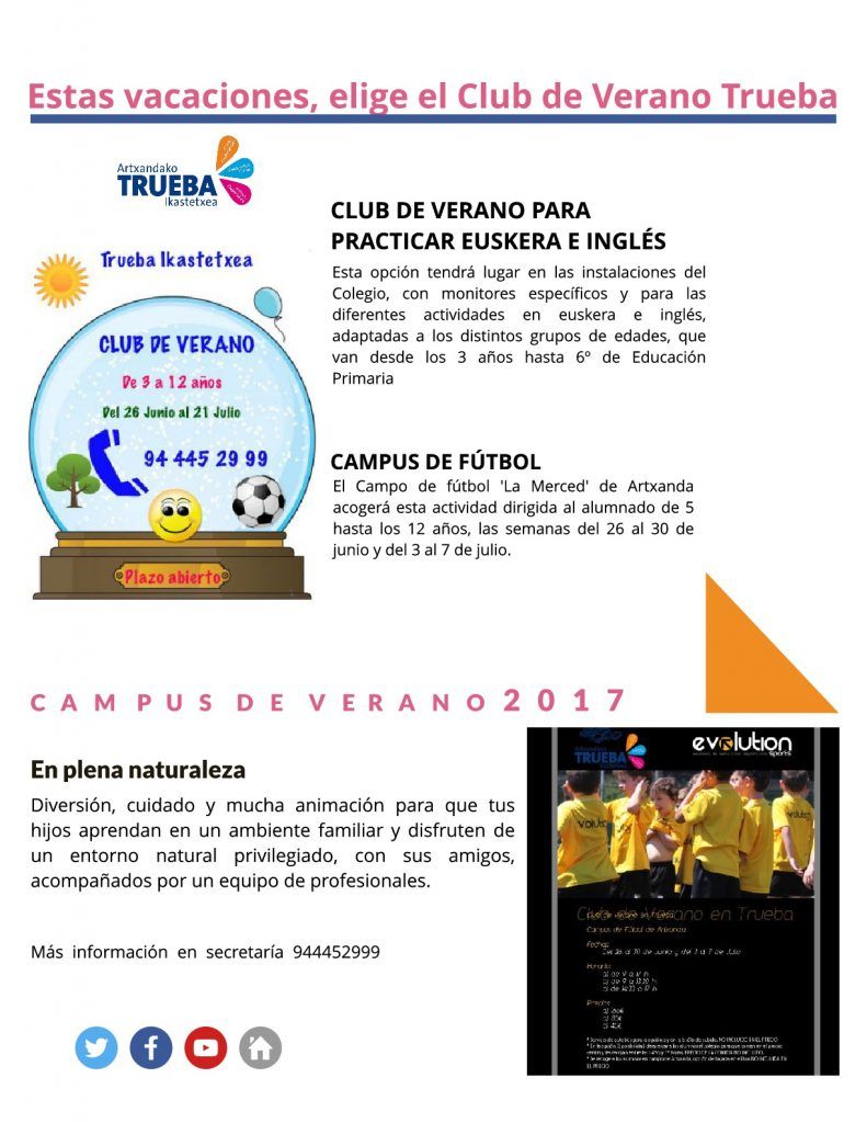 Estas vacaciones, Club de Verano Trueba